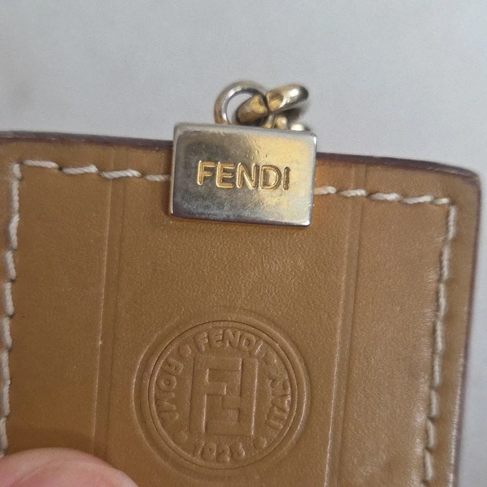 Vintage Leather Fendi Keychain